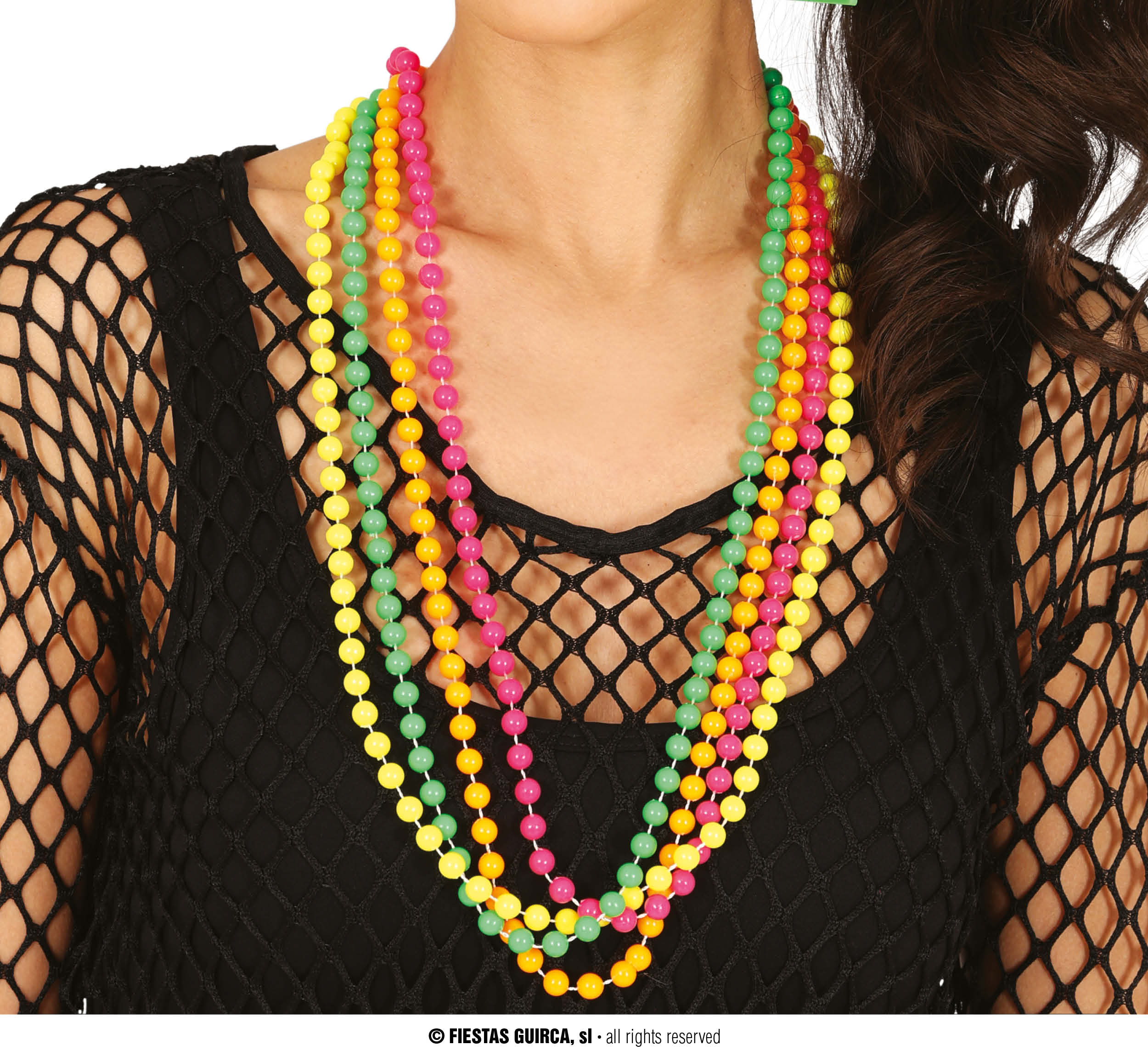 GP27215 – 80s Neon Party Ketten Set Karneval – Farbe: Mehrfarbig