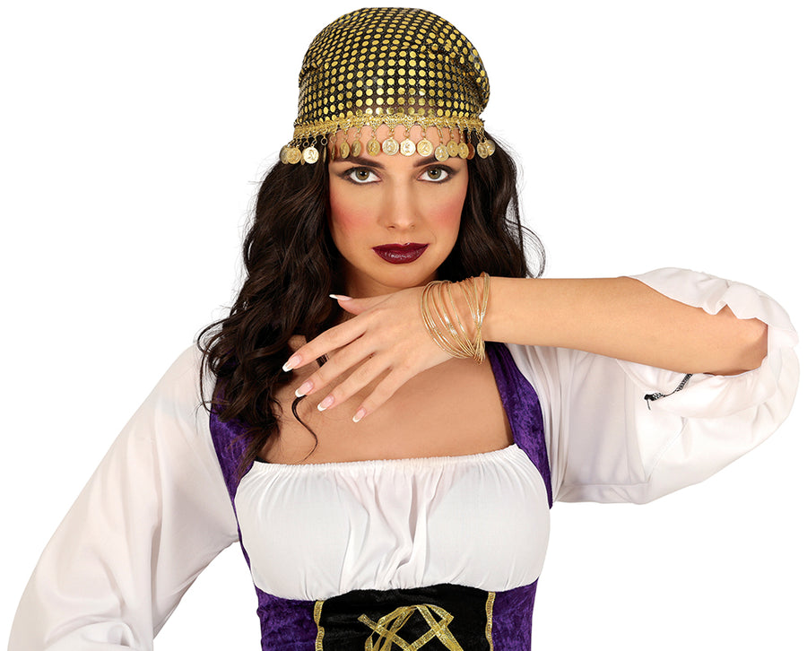 GP27216 – Sheik Armband Fasching Schmuck In Gold – Farbe: Gold, Ansicht 2