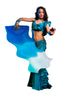 GP27219 – Asien Fächer Karneval Blau Weiß – Farbe: Mehrfarbig
