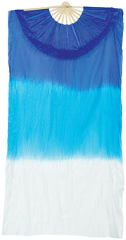 Schleierfächer für Erwachsene 140 cm blau weiß, Bild 3