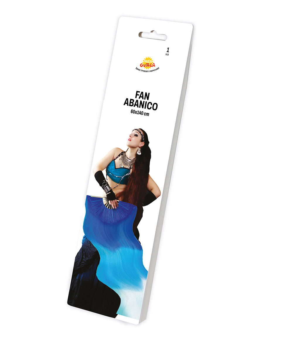 GP27219 – Asien Fächer Karneval Blau Weiß – Farbe: Mehrfarbig