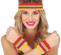 Neon Stirnband Set für Erwachsene 80er Jahre
