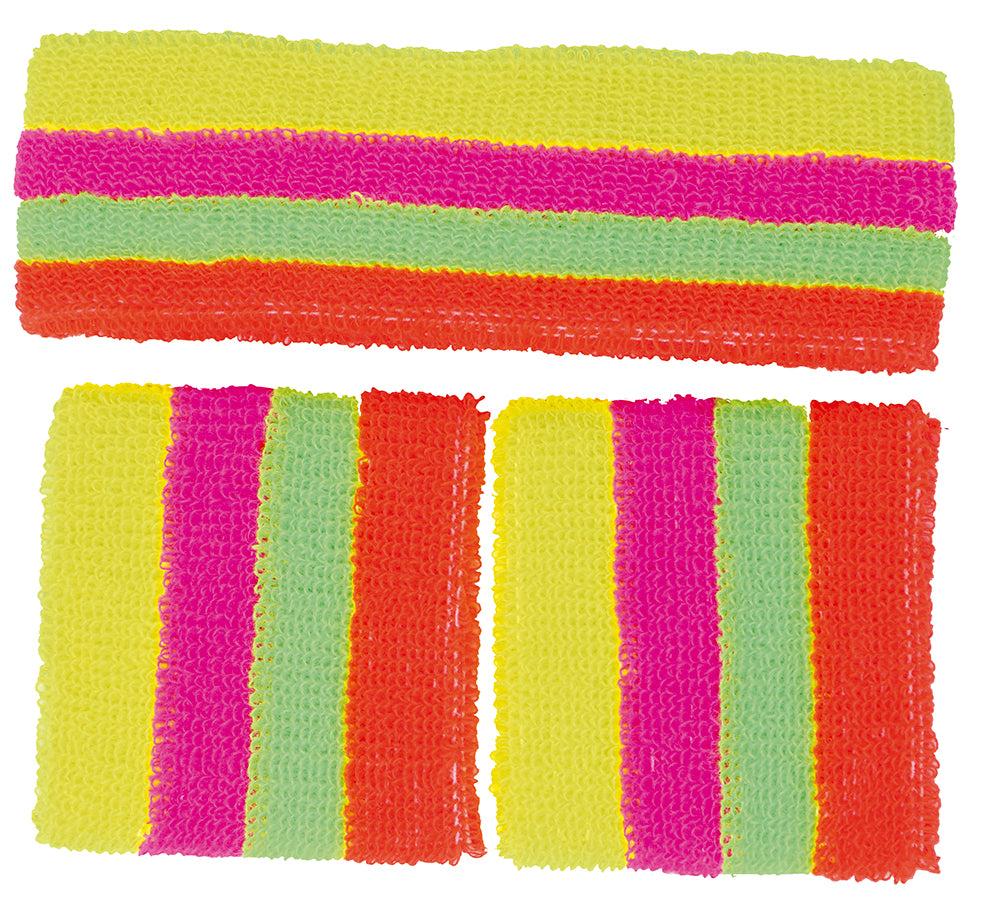 GP27243 – 80s Retro Neon Stirnband Sport – Größe: Standard