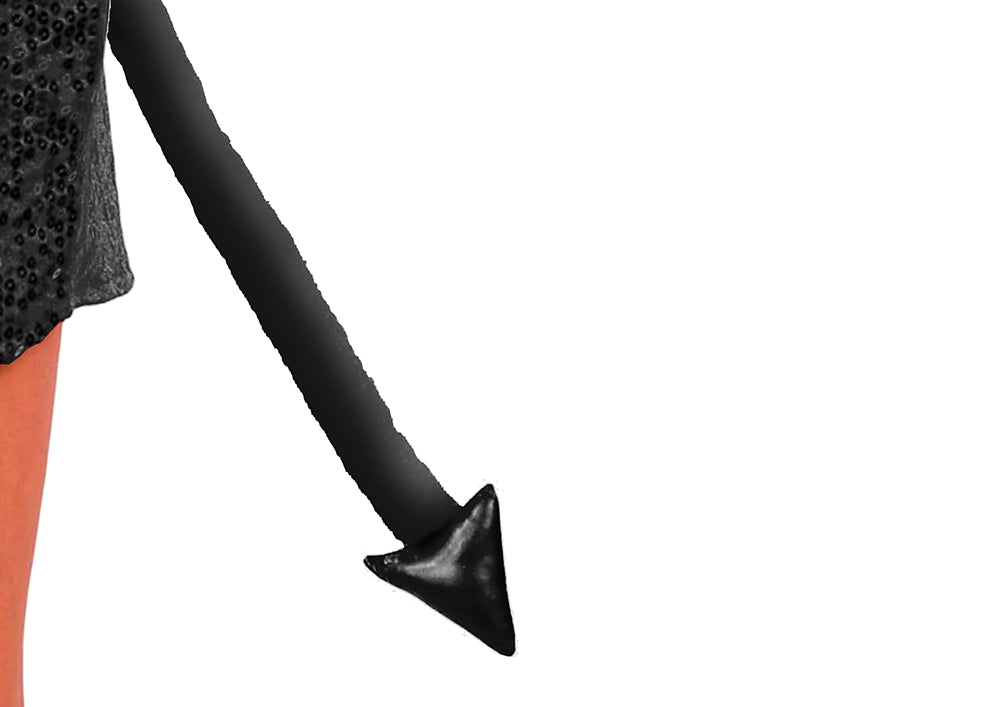 GP27256 – Dämon Schwänze Halloween Kostüm – Farbe: Schwarz / Schwarz