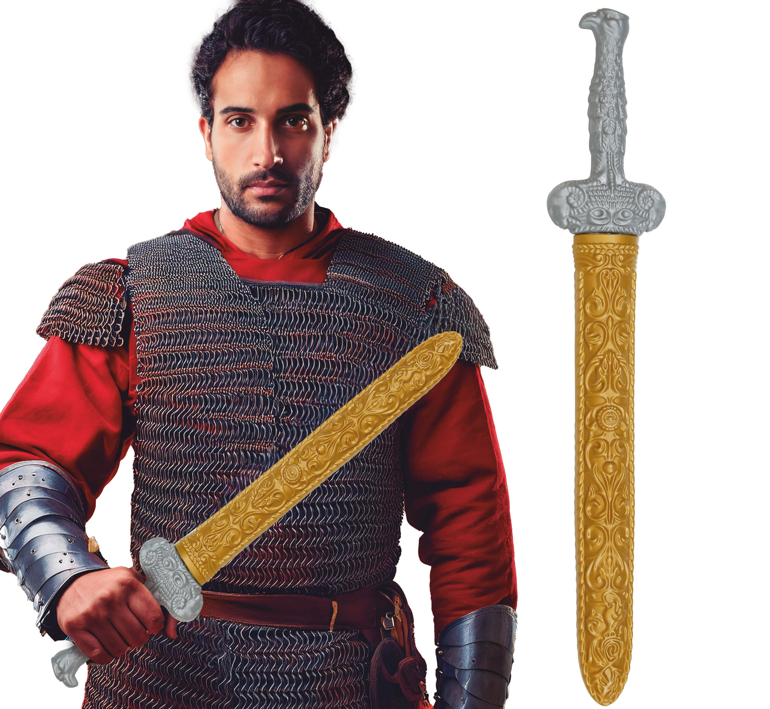 GP27272 – Römer Schwert Antike Krieger Karneval – Farbe: Gold