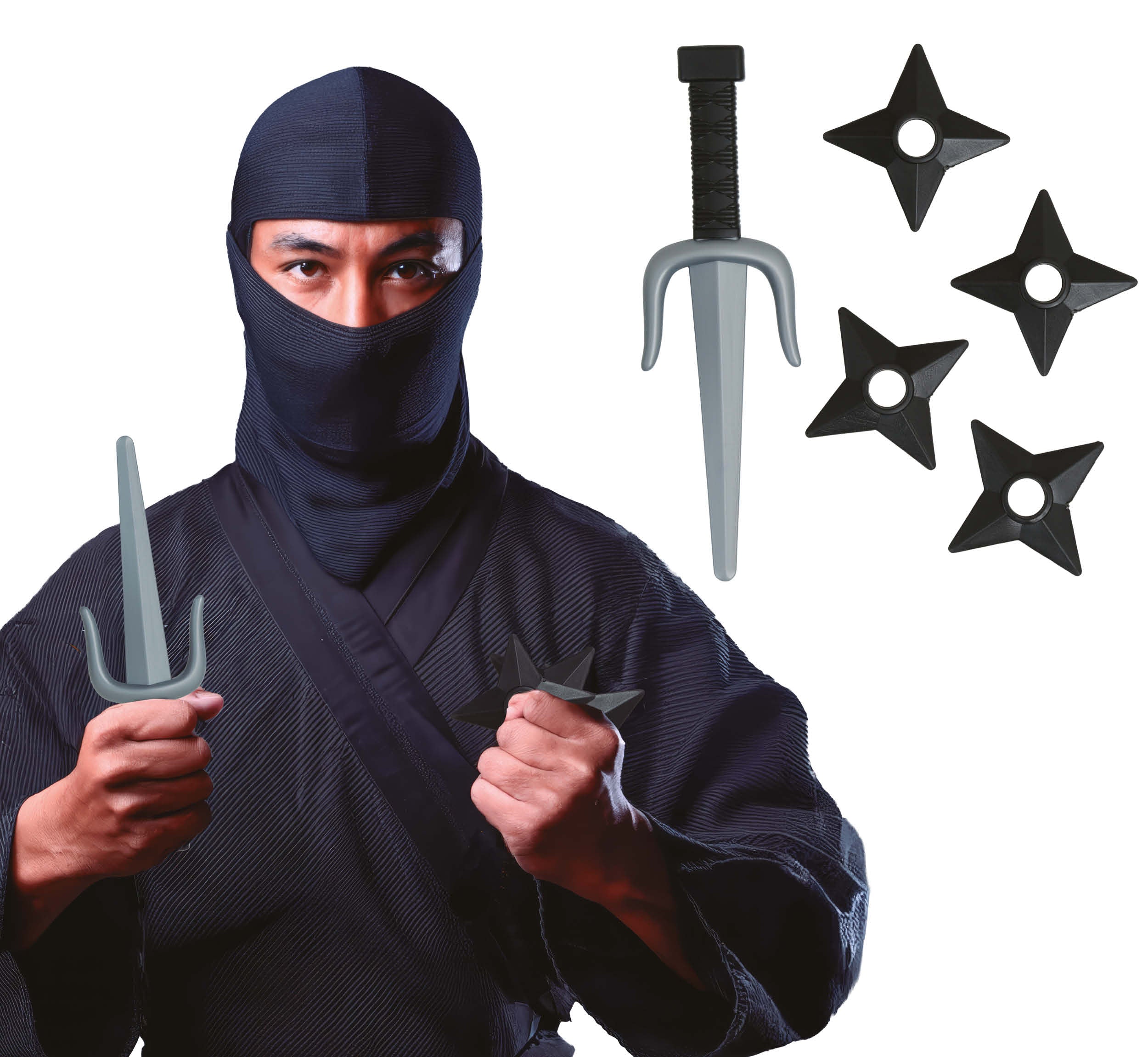 GP27280 – Ninja Karneval Set Kostüm Zubehör – Größe: Standard