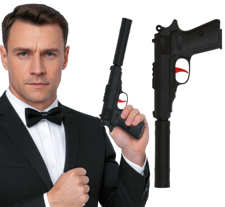 Polizei Agenten Schallgedämpfte Waffe