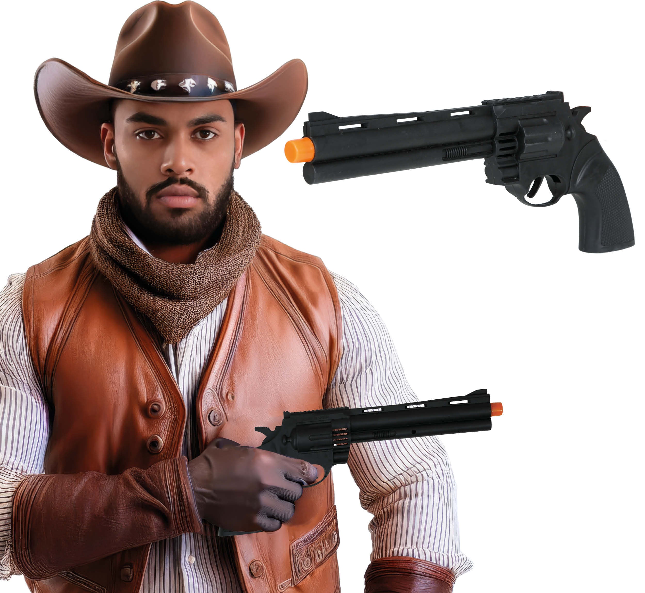 GP27291 – Cowboy Karneval Pistole Western – Farbe: Schwarz