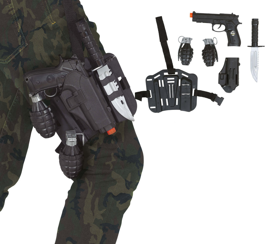 Soldaten Waffenset für Erwachsene 5 teilig