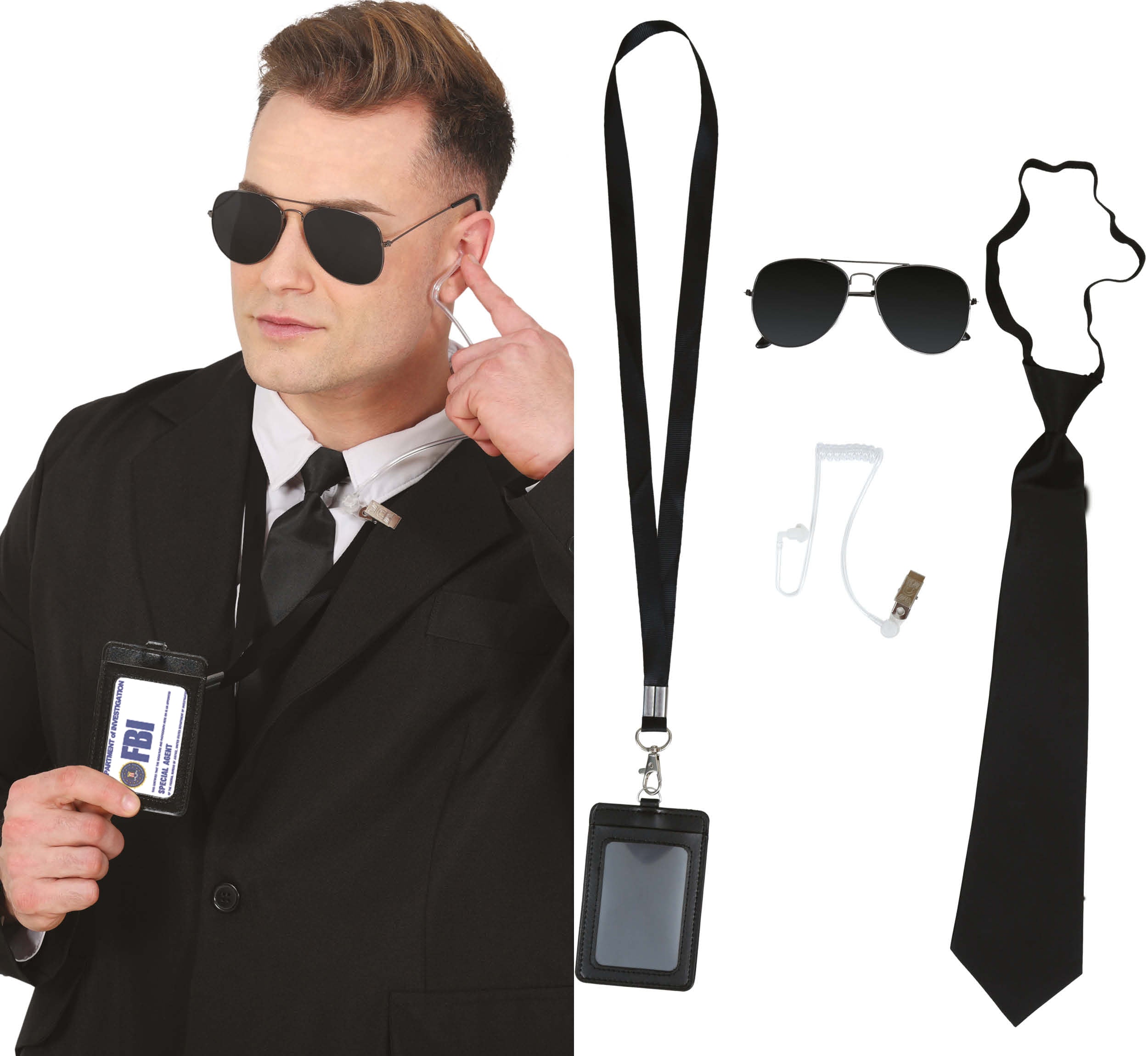 GP27295 – Polizei Agent Geheimdienst Set – Farbe: Schwarz