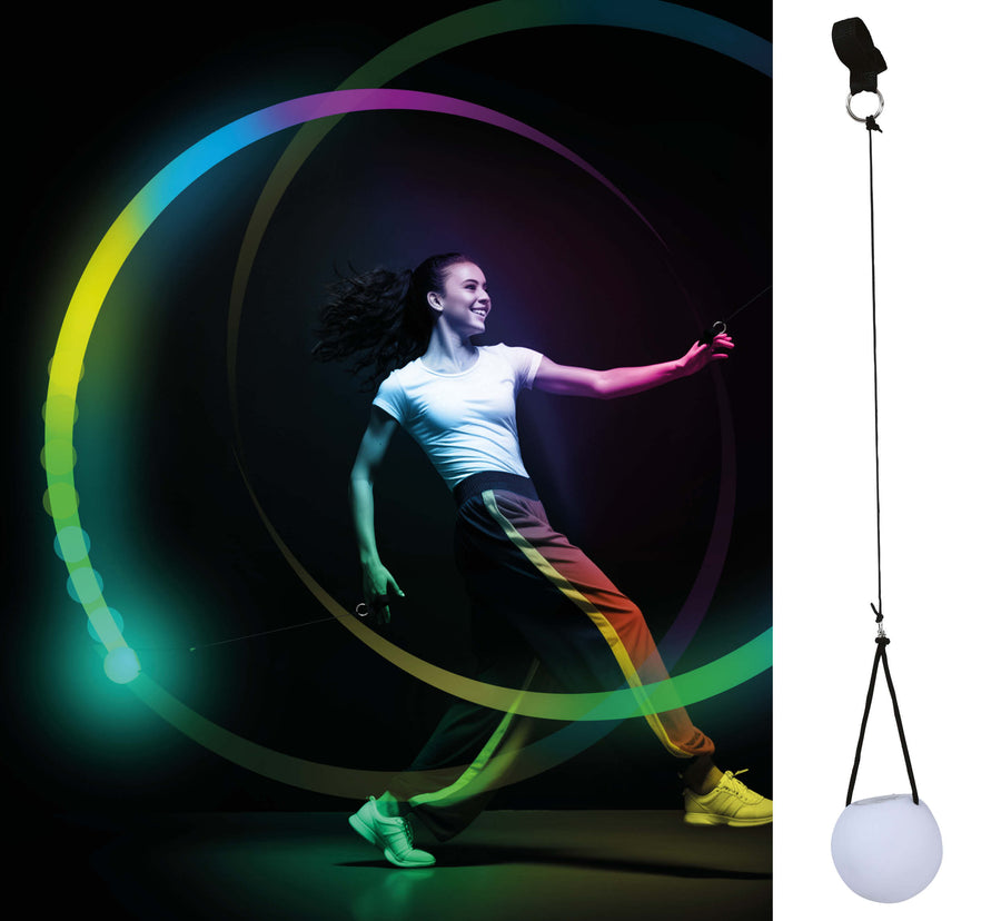 LED Poi Ball 7 cm mit Handschlaufe