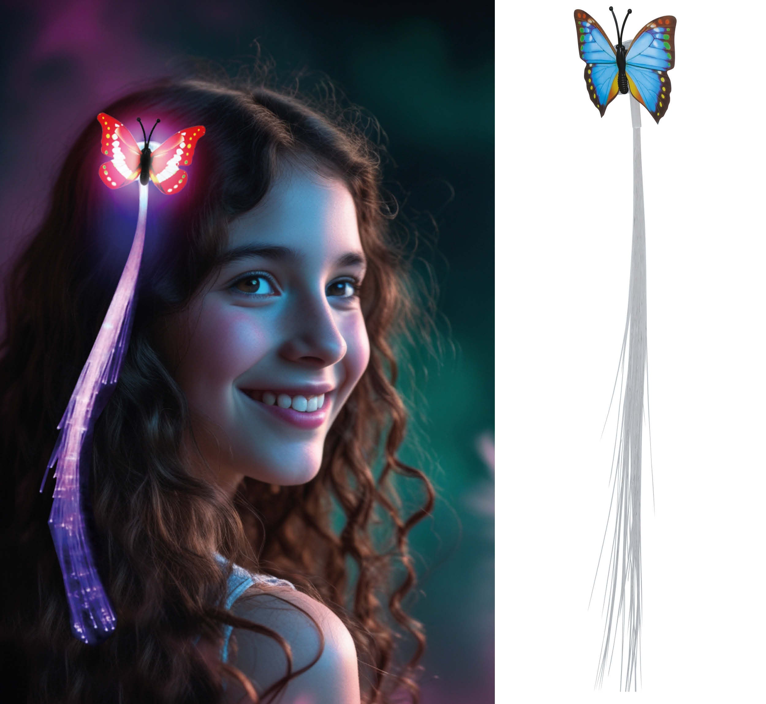 GP27321 – Schmetterling Strähne Karneval – Farbe: Weiß