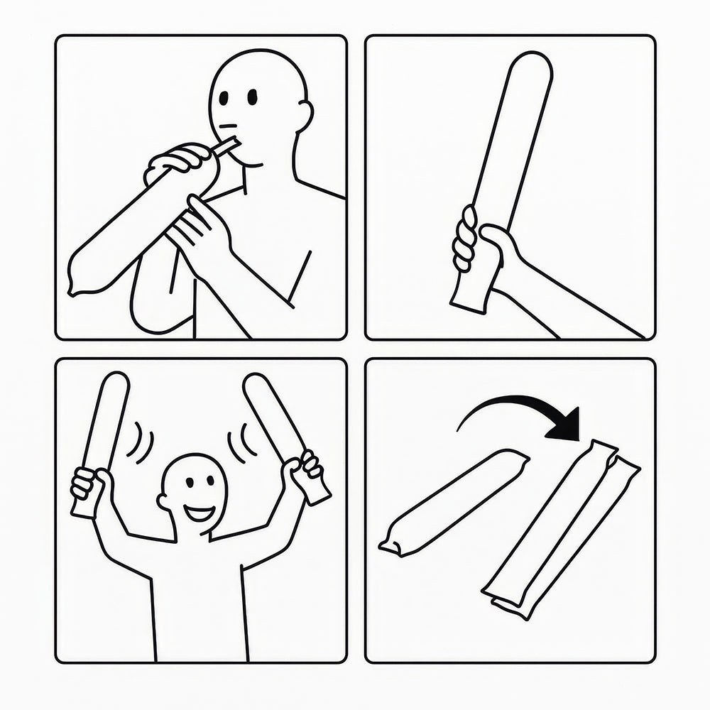 GP27371 – Sport Jubelstöcke Aufblasbar Multicolor – Farbe: Gelb