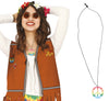 GP27376 – Hippie Karneval Halskette Peace Symbol – Farbe: Mehrfarbig