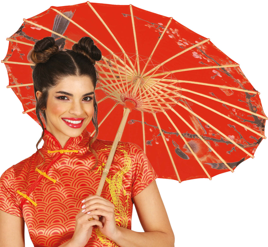 Japanischer Schirm für Erwachsene 82 cm rot