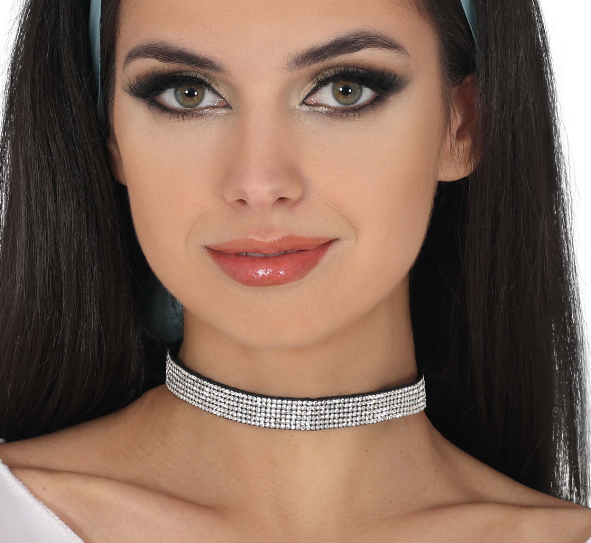 GP27394 – Prinzessin Karneval Glamour Halsreifen – Farbe: Silber