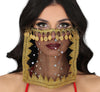 GP27421 – Wüstenprinz Sheik Mystische Maske Karneval – Farbe: Schwarz / Gold