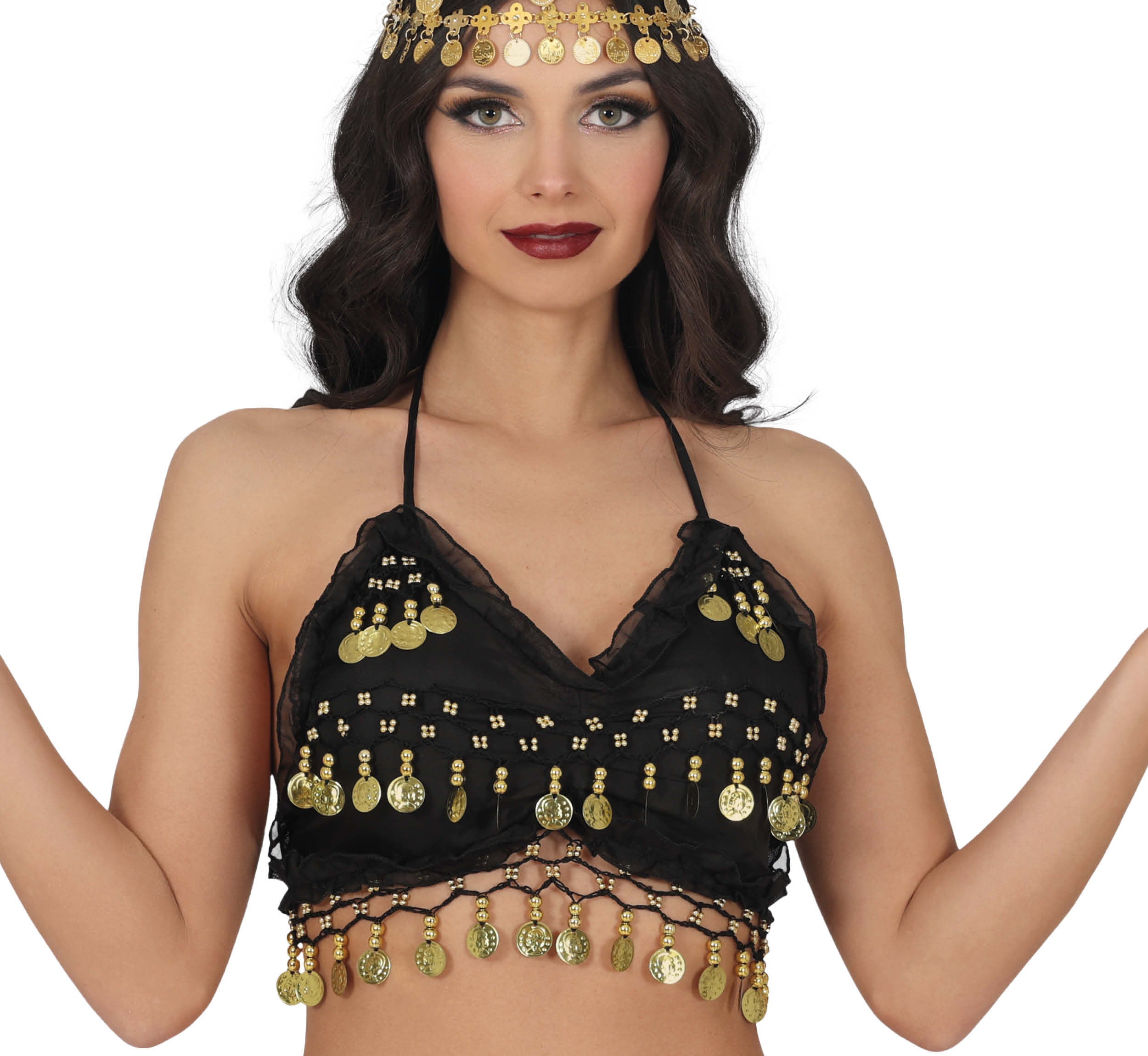 GP27423 – Wüstenprinz Karnevalsspiel Sheik Kostüm – Farbe: Schwarz / Gold