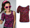 GP27440 – Disco Wild Leopard Style 80s Party – Größe: 42 - 44 (L) – Farbe: Mehrfarbig