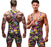 GP27448 – 80s Power Look Jumpsuit Retro Outfit – Größe: 52 - 54 (L) – Farbe: Mehrfarbig
