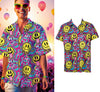 GP27453 – Festival Outfit Karneval Shirt Bunte Muster – Größe: 52 - 54 (L), 48 - 50 (M) – Farbe: Mehrfarbig