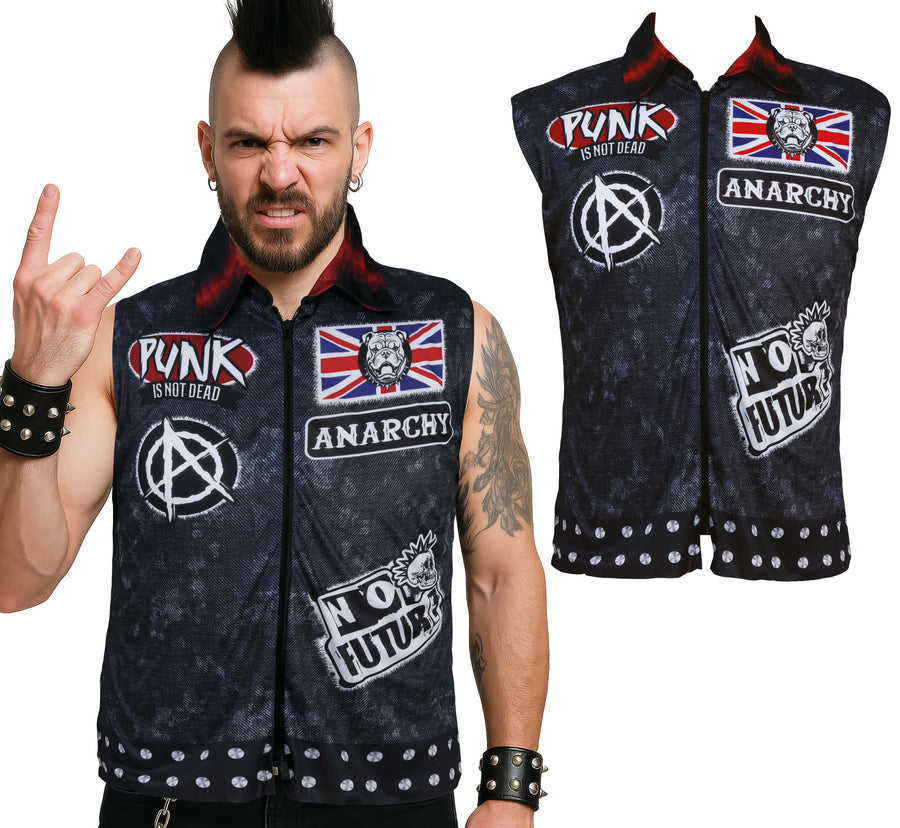 Punk Weste für Herren ärmellos