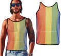 Regenbogen Netz Tanktop für Herren