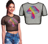 GP27467 – Festival Pilz Netzshirt Magisches – Größe: 38 - 40 (M), 42 - 44 (L) – Farbe: Mehrfarbig