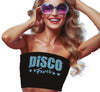 GP27471 – Disco Fieber Top Glitzer Retro Party – Größe: 38 - 40 (M), 42 - 44 (L) – Farbe: Schwarz / Silber