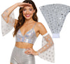 GP27473 – Disco Glamour 70er Jahre Karneval – Farbe: Weiß / Silber