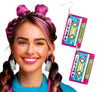 GP27485 – Disco Ohrschmuck 70s Retro Kassetten – Farbe: Mehrfarbig