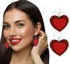 GP27487 – Karneval Herz Ohrringe Romantische – Farbe: Rot