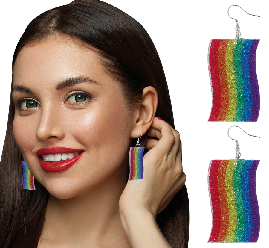 Regenbogen Ohrringe für Erwachsene 5 cm