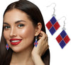 GP27490 – Superhelden Ohrschmuck Fantasievolle Karneval – Farbe: Blau / Rot