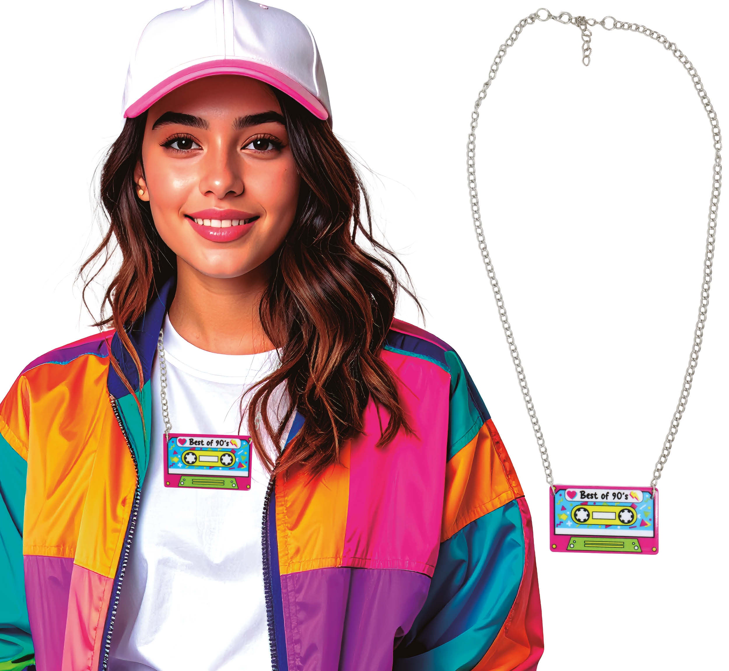 GP27492 – Disco Vibes Kassetten Anhaenger – Farbe: Mehrfarbig