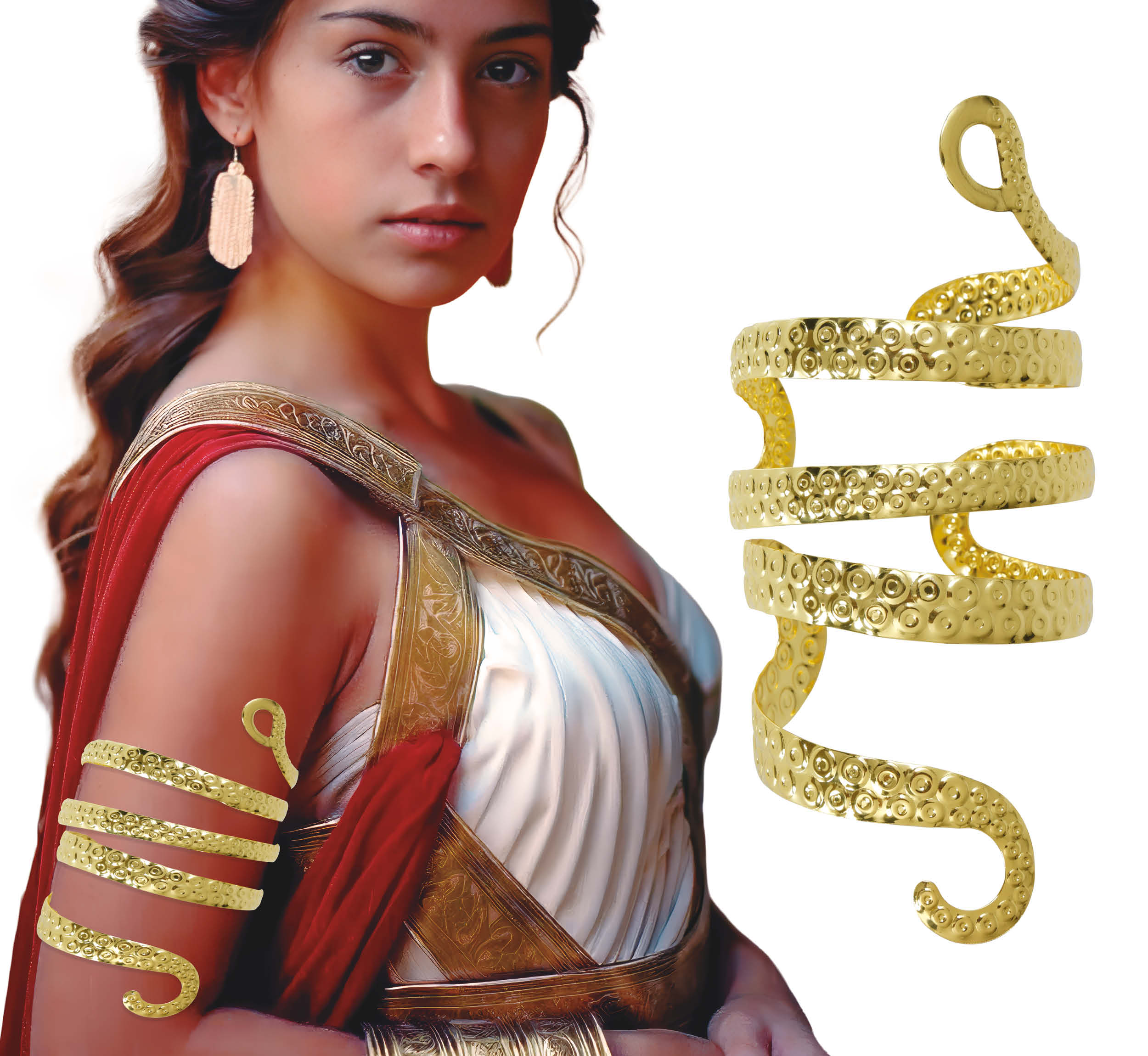 GP27496 – Ägyptisches Schlangenarmband Karneval – Farbe: Gold