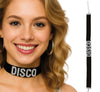 GP27497 – Disco Glamour Charme Choker – Farbe: Schwarz / Silber