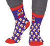 GP27513 – Bier Held Socken Karneval Motiv – Größe: 37 - 41, 42 - 48 – Farbe: Mehrfarbig