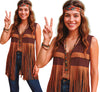 GP27523 – Hippie Fransen Weste Karneval – Farbe: Braun