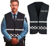 GP27528 – Polizei Action Gilet Karneval – Farbe: Schwarz / Weiß
