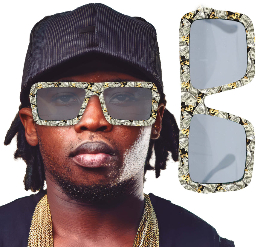 Weltkulturen Karnevalsbrille Geldmuster