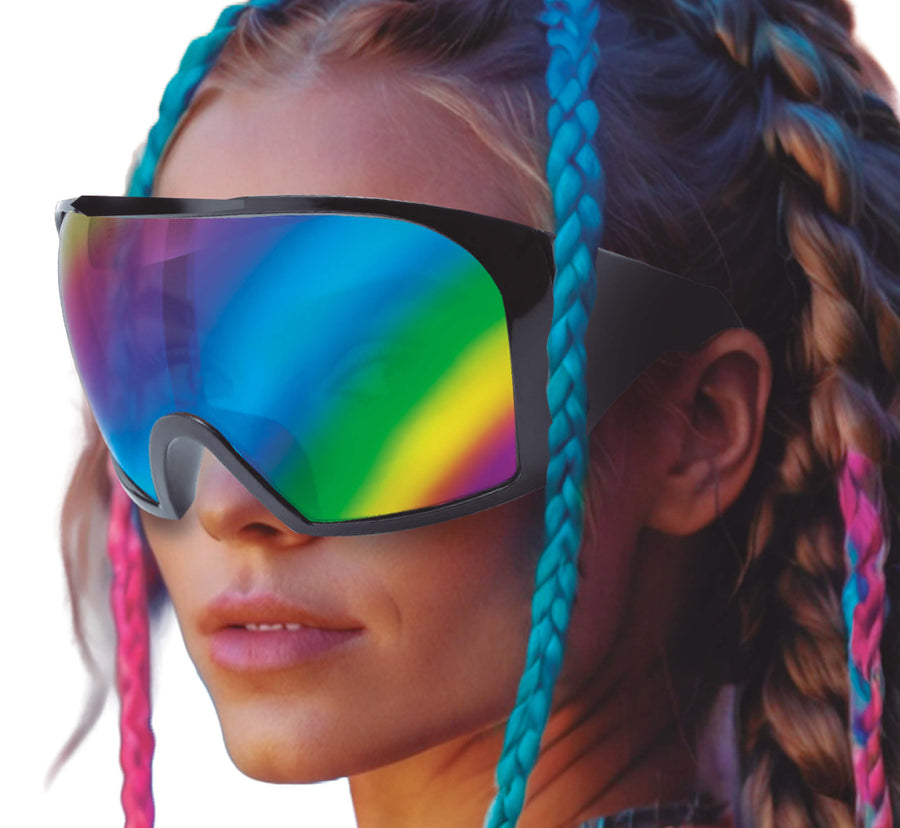 Futuristische Spiegelbrille für Erwachsene
