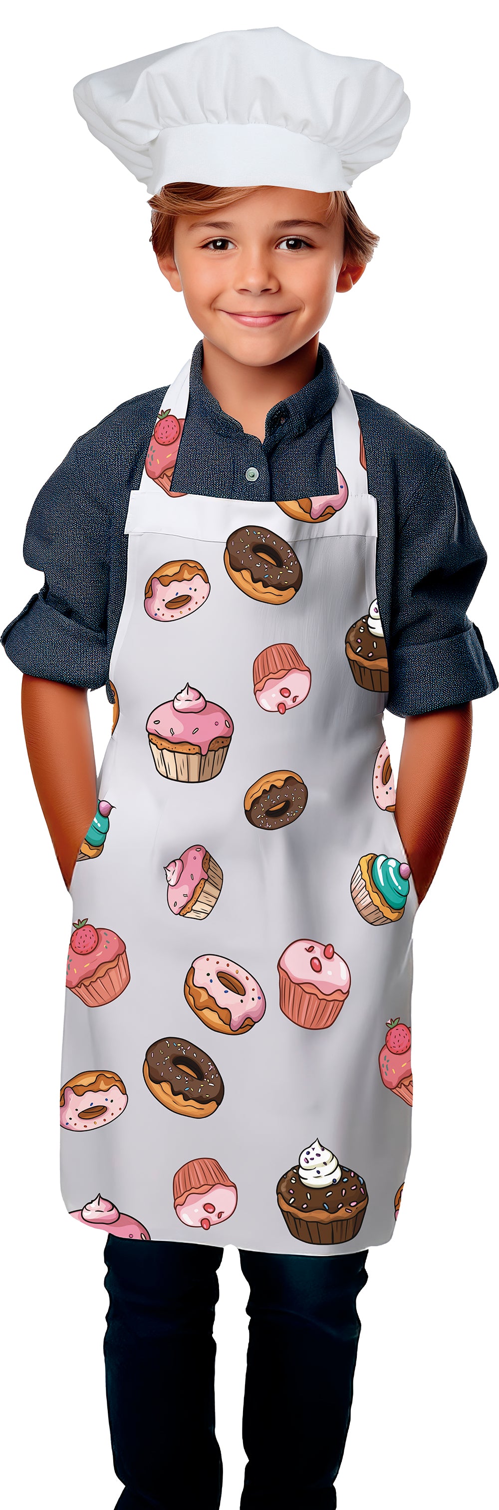 GP27556 – Kochschürze Bunter Karneval – Farbe: Weiß