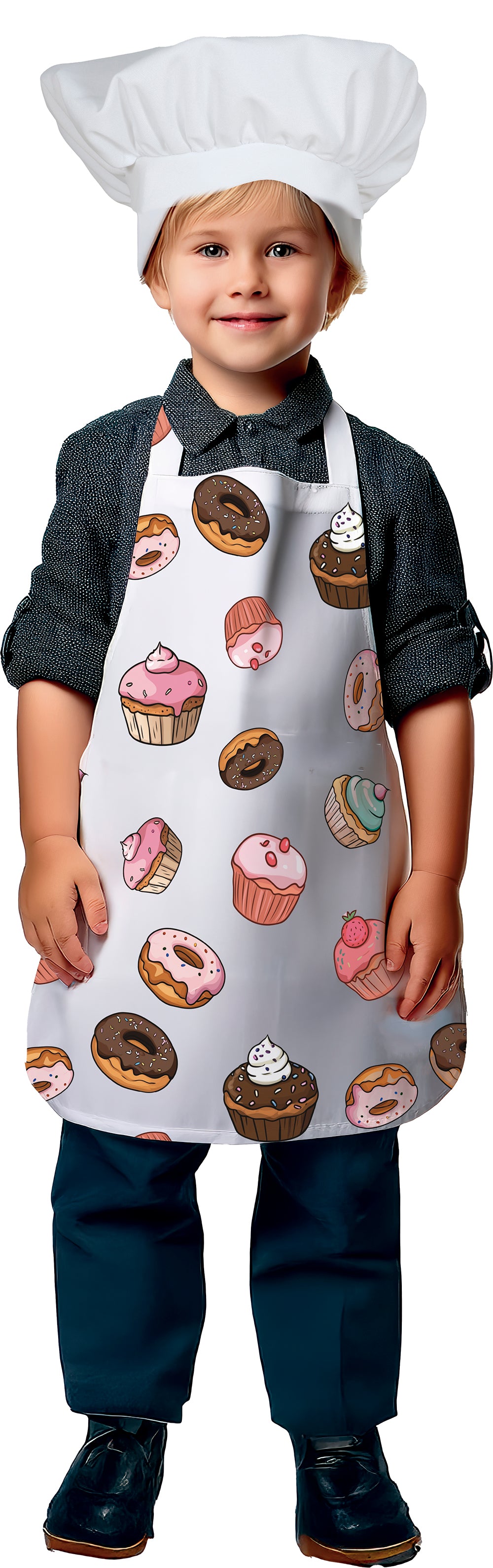 GP27556 – Kochschürze Bunter Karneval – Farbe: Weiß