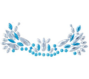 Strasssteine Stirnschmuck für Damen blau 6 x 13 cm, Bild 3