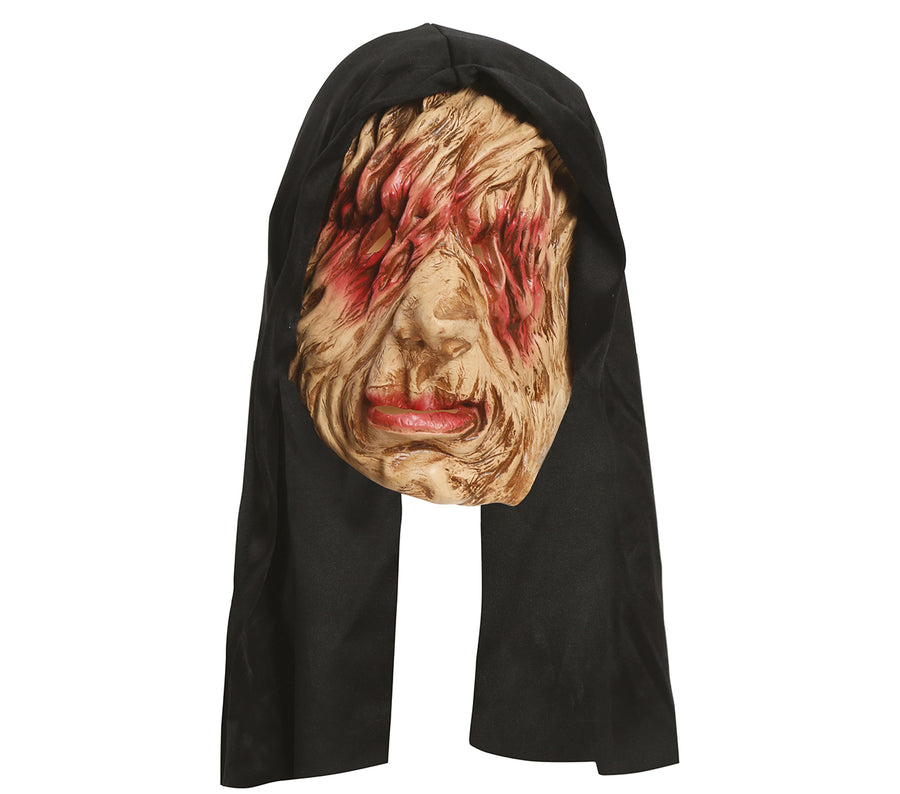 GP2872 – Halloween Mönch Maske Mit Kapuze – Farbe: Beige, Ansicht 2