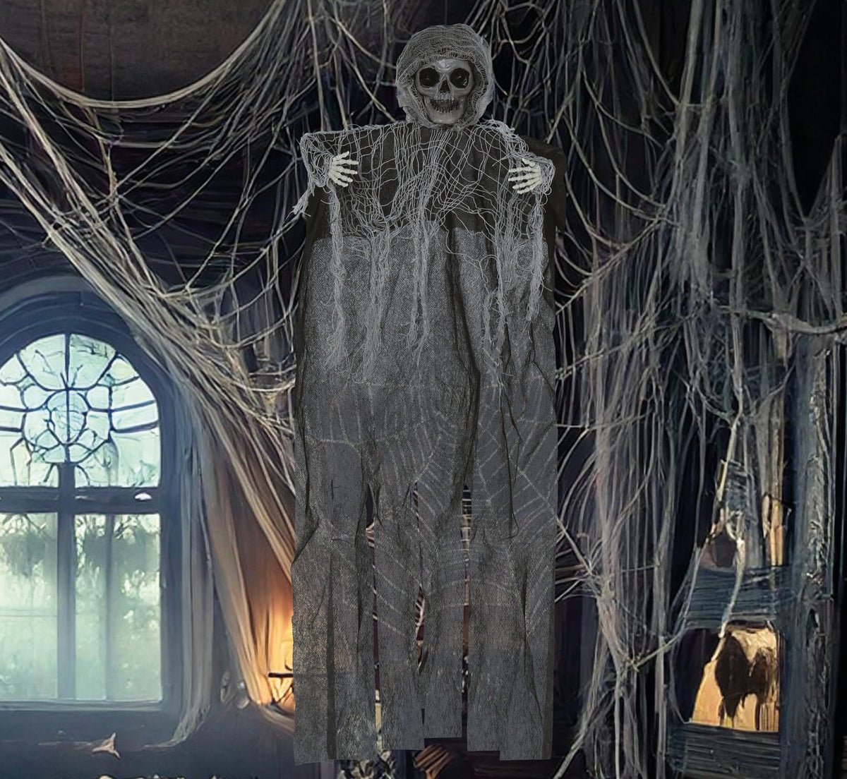 GP29000 – Skelett Halloween Dekoration Grusel – Farbe: Grau