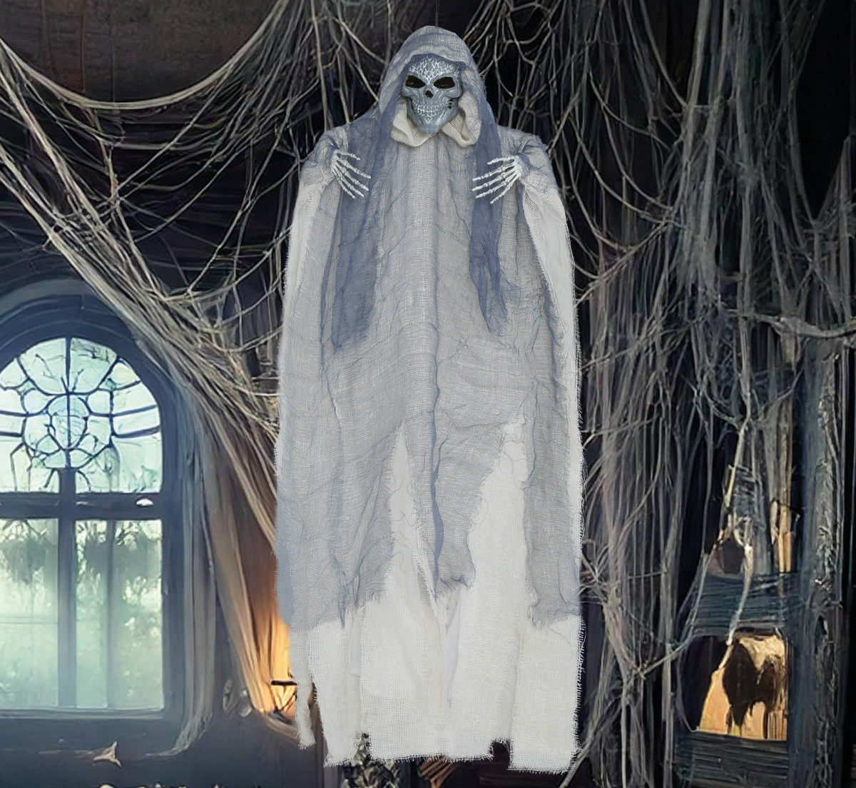 GP29005 – Skelett Haengedeko Halloween Horror – Farbe: Weiß / Grau