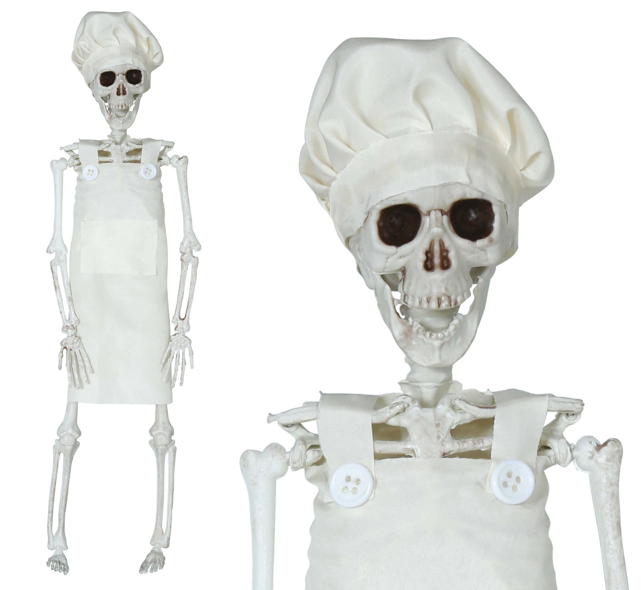 GP29006 – Skelett Koch Dekoration Halloween Küche – Farbe: Beige