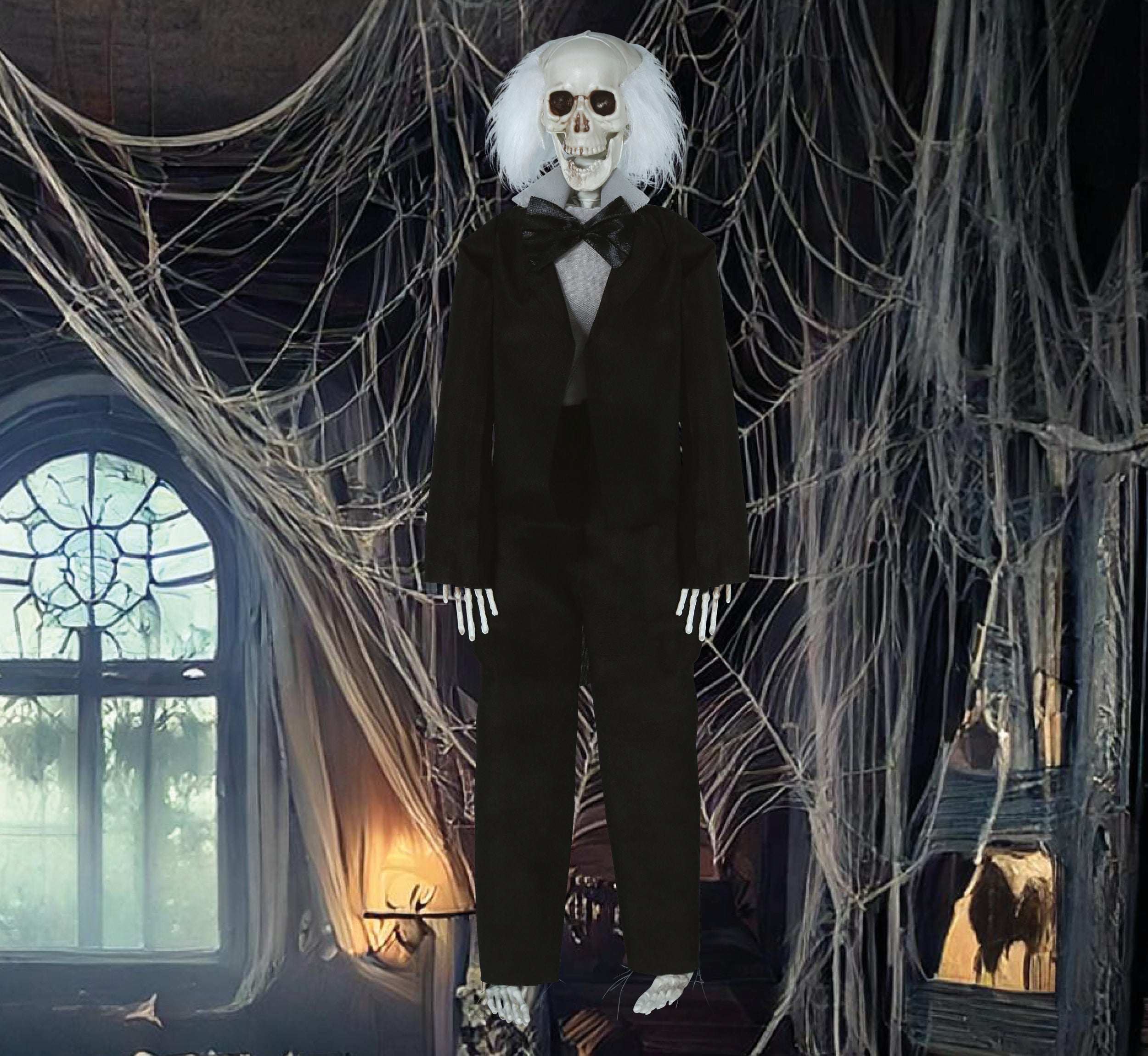 GP29007 – Skelett Halloween Dekoration Elegant – Farbe: Schwarz